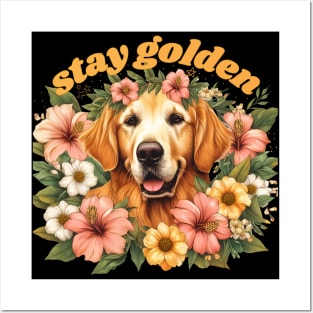 Stay Golden Gold Retriever Posters and Art